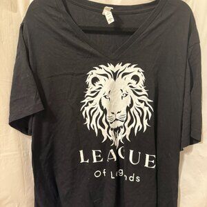 League of Legends Lion Graphic Tee (3XL, Bella + Canvas, Black)